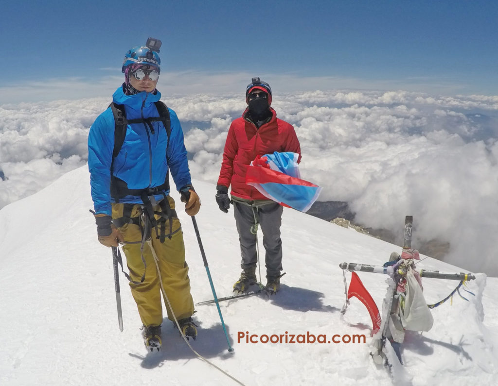 Summit at the Pico de orizaba mountain